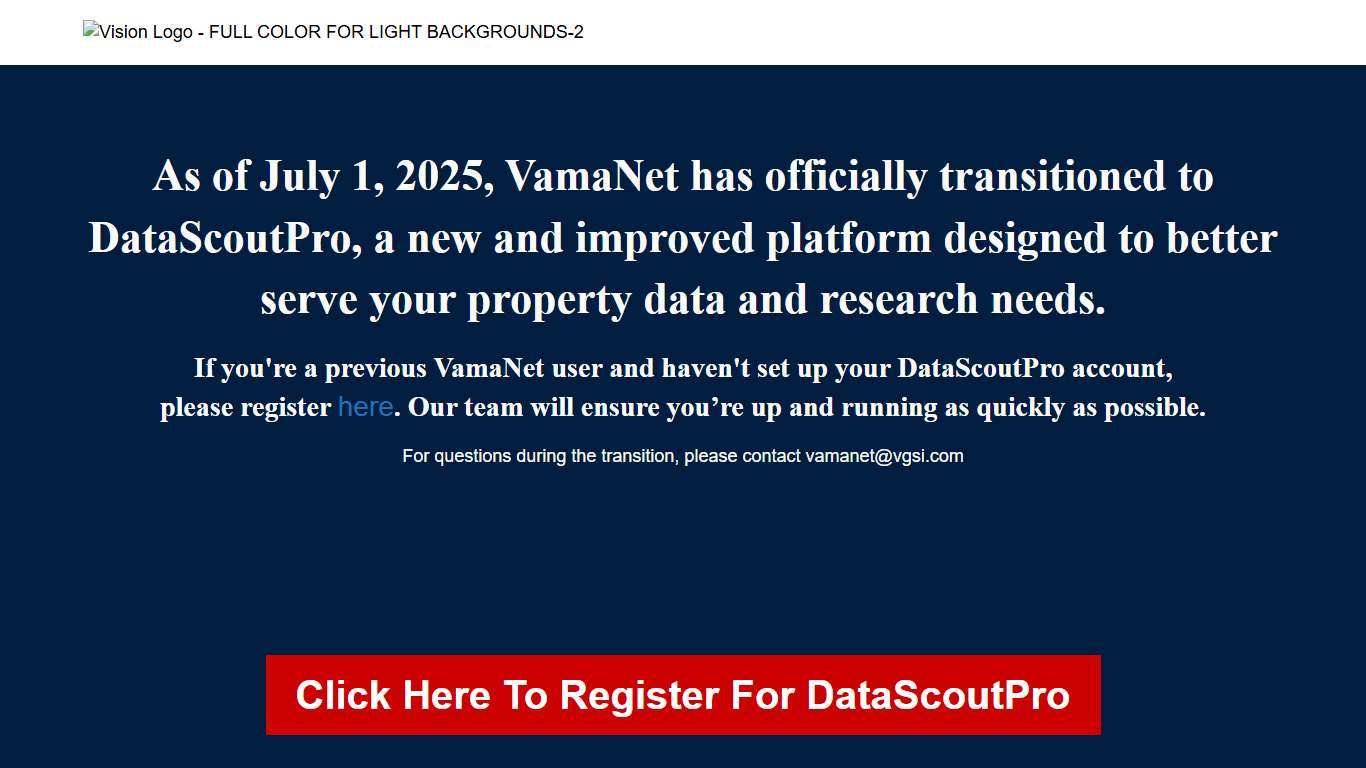 VamaNet Sunset Redirect